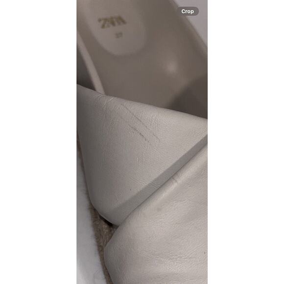 Zara 6.5 Taupe Cross Slide Sandals - Picture 4 of 7